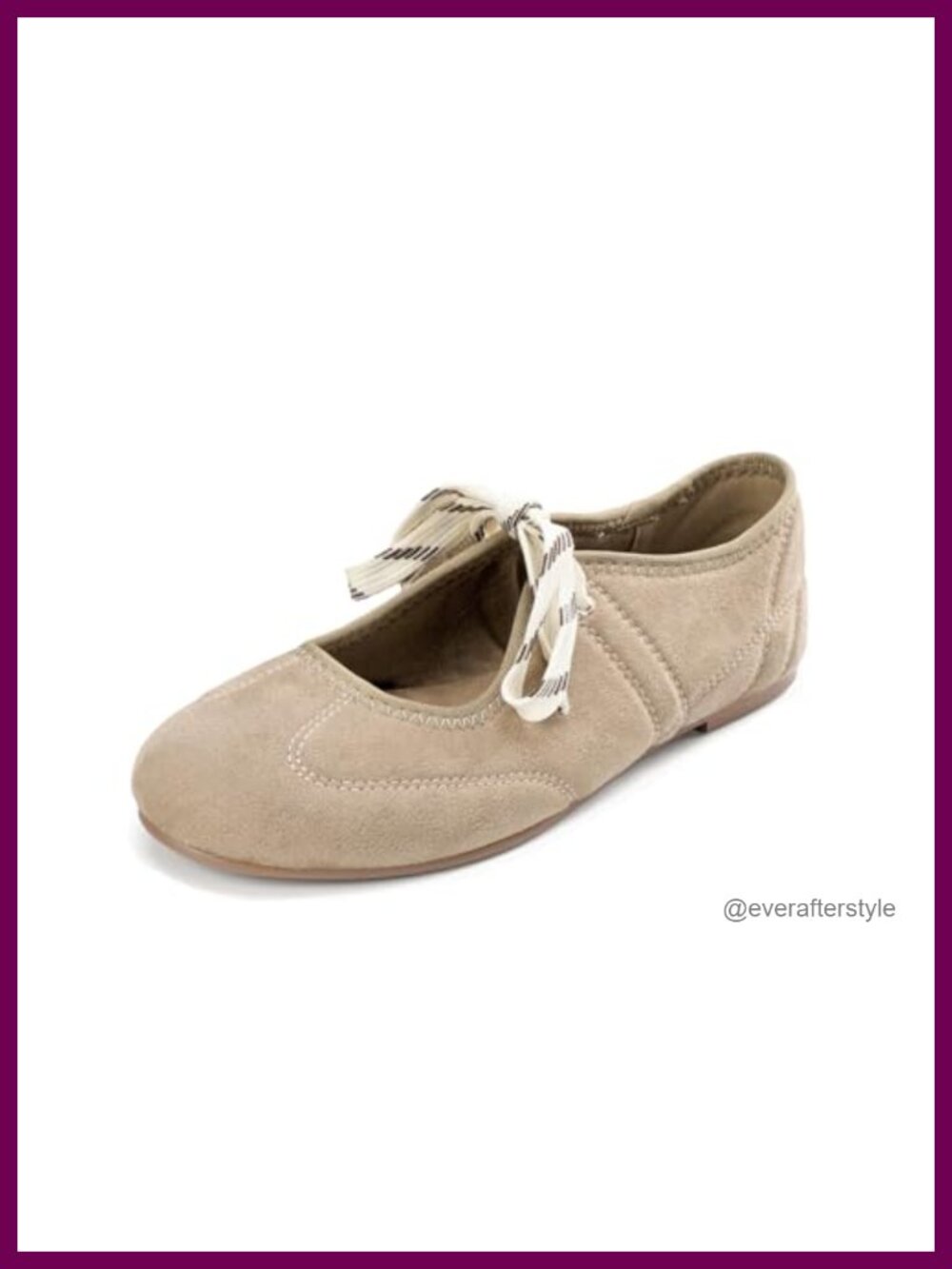Women's Faux Suede Ballet Flats Round Toe Cross Strap Slip On Mary Jane